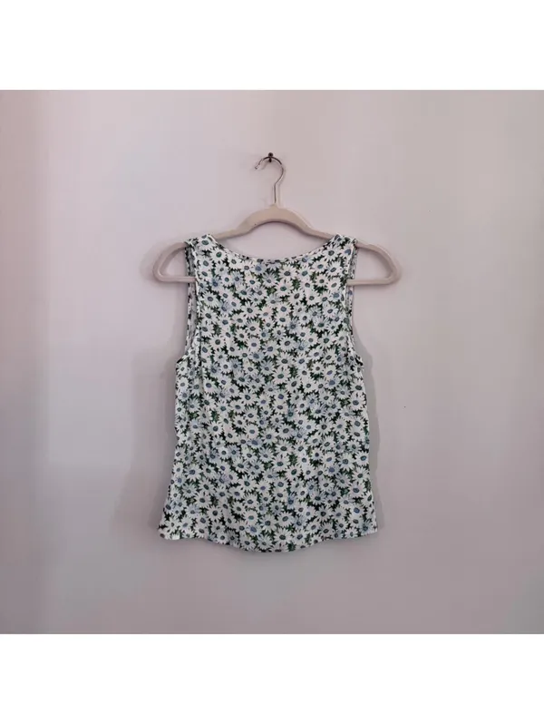 Reformation Miri Floral Tie Front V-Neck Top - Image 7