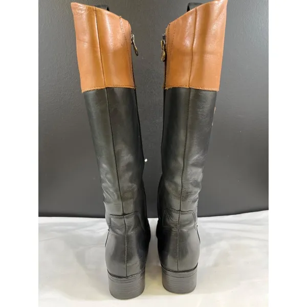 Franco Sarto Clarity Women's Black Knee High Leather Boots Size 8.5M SKU 6107 - Image 4