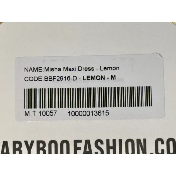 NWT Babyboo Misha Lemon Yellow Satin Strappy Open Back High Slit Maxi Dress Sz M - Image 9