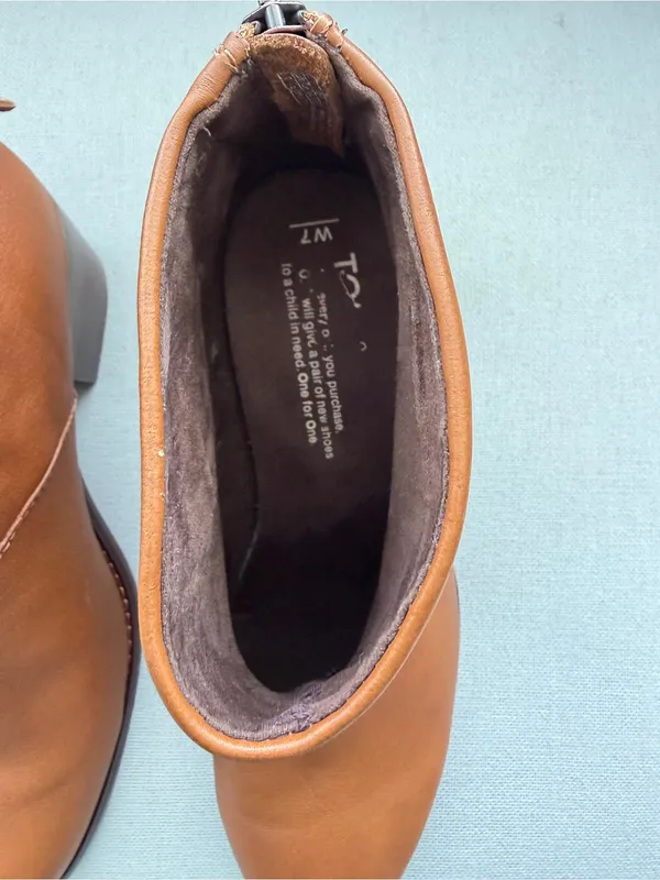 Toms Carpe Diem Leather Ankle Boots Size 7 - Image 6