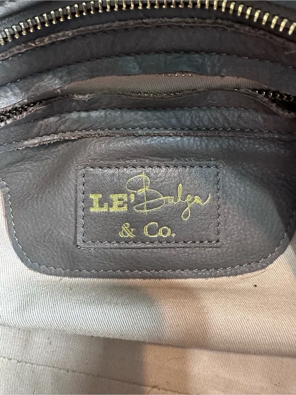 Le’ Bulga & Co. Leather Boho Bag Brown - Image 6