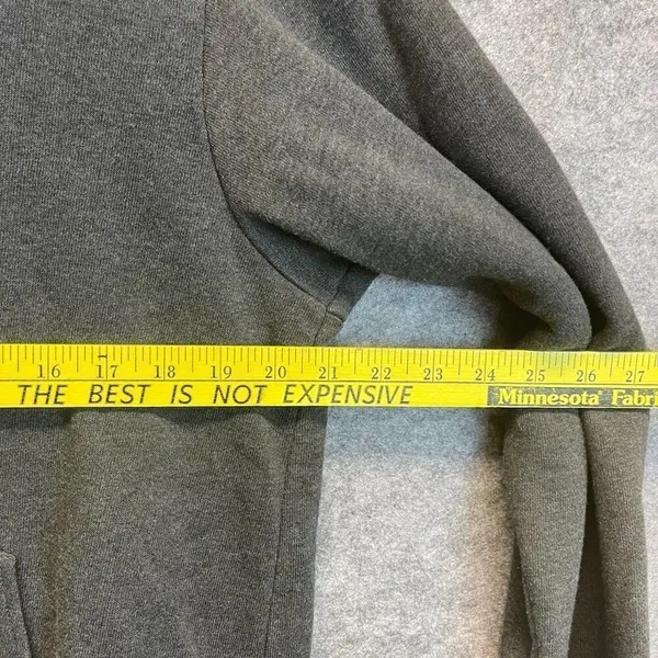 POSHMARK Hoodie Sweatshirt Women's Large Charcoal Gray Pocket Long Sleeve Fleece - Image 8