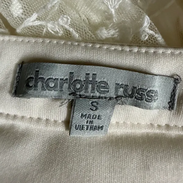 Charlotte Russe Y2K Lace Maxi Skirt Feminine Fairy‎ Coquette White Floral Summer - Image 6