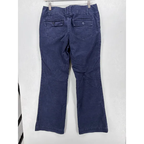 Gap Womens Corduroy Pants Navy Blue Bootcut Stretch 4 - Image 3
