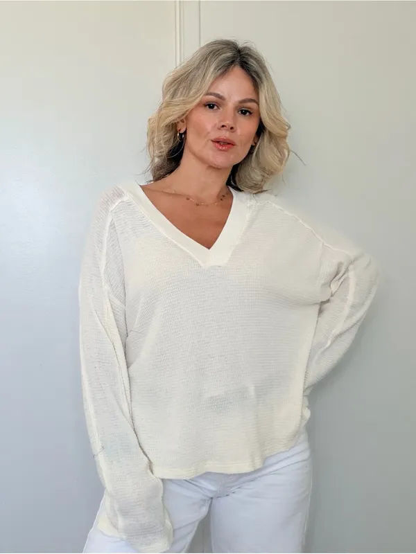 New Project Social T Underground Burnout Thermal V-Neck Long Sleeve - Image 3