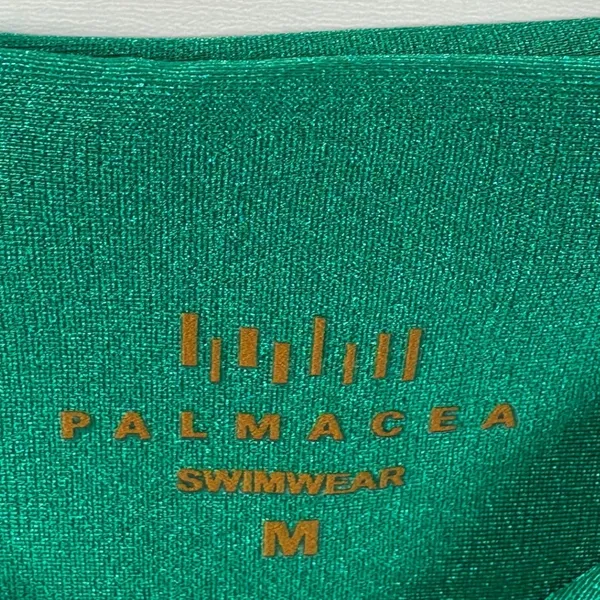 Palmacea Cassia One Piece Swimsuit Bottle Green Embellished Cutout Size M NEW - Image 3