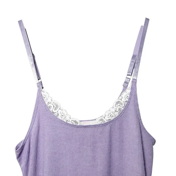 Urban Outfitters Y2K Out‎ From Under Lilac Lace Trim Ribbed Cami Tank Top Coquette Balletcore M - Image 15