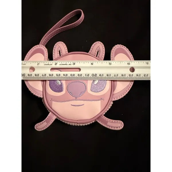 LOUNGEFLY NWT Disney Lilo &‎ Stitch Angel Soft Corduroy Hard Tag Wristlet/Coin - Image 5