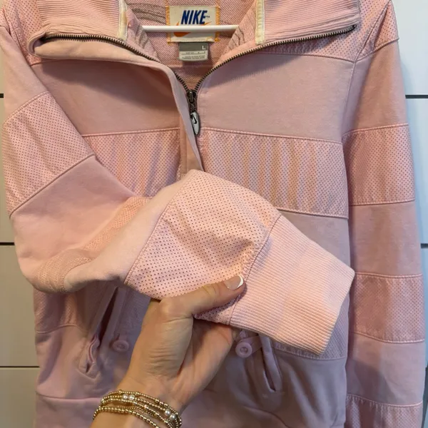 Y2K Vintage Nike Light Pink Quarterzip Pullover - Image 6