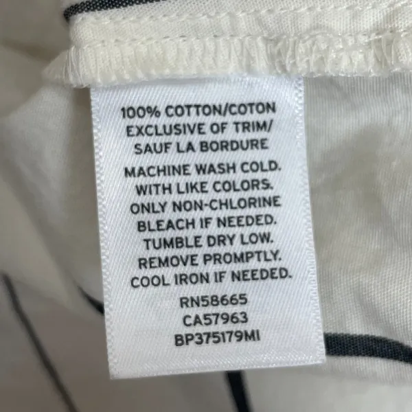 BP Ruffle Shirt Striped Button Down Juniors Size XXS White Black Avant Garde Top - Image 10