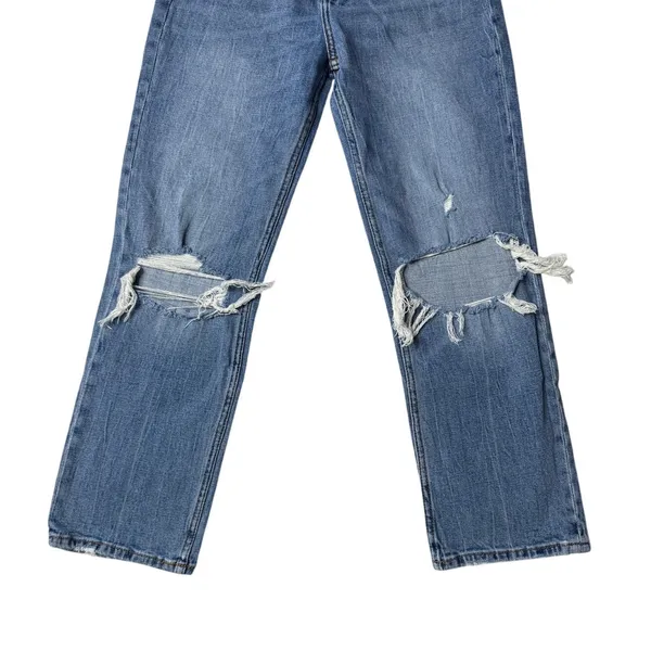 Abercrombie Jeans Ankle Straight Ultra High Rise Distressed Denim 26 2S - Image 6