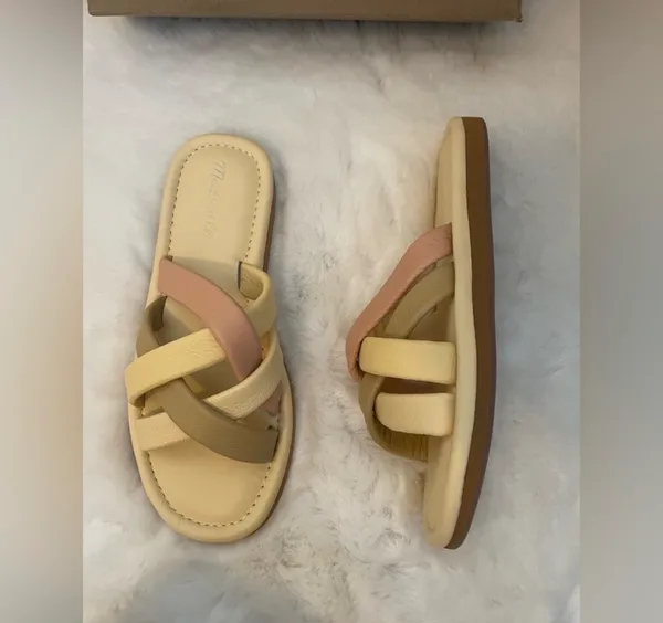 Madewell The Leeandra Slide Sandal Women’s Leather Strappy Cloudlift - Image 3