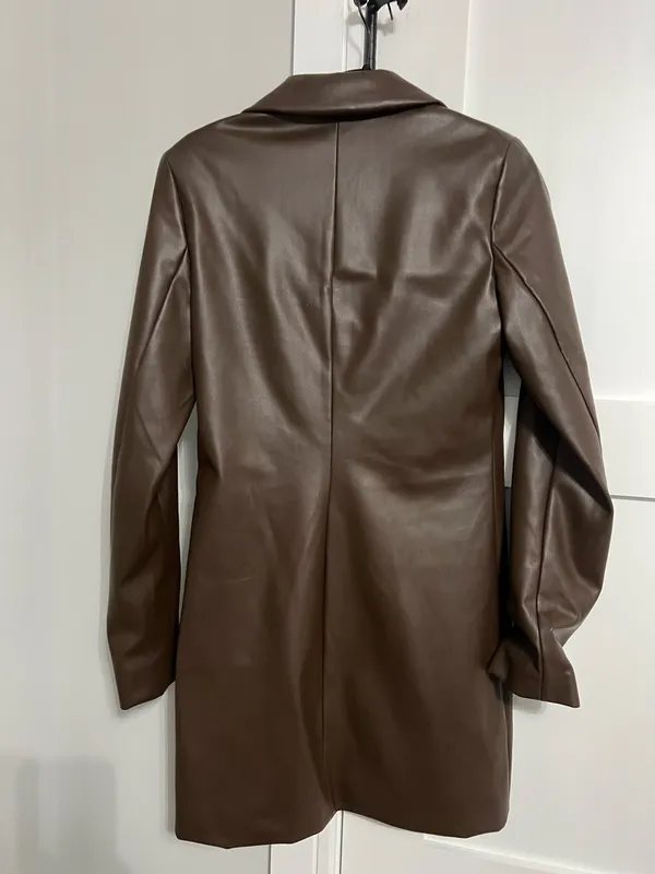 Abercrombie Brown leather blazer dress - Image 2