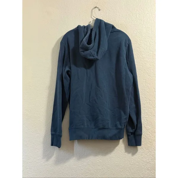 THE NORTH FACE Sweater Adult M Blue White BIG LOGO Spell Out Hoodie Outdoor - Image 3