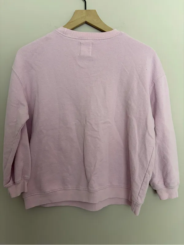 Billabong Light Pink Graphic Crewneck Sweatshirt Medium - Image 3
