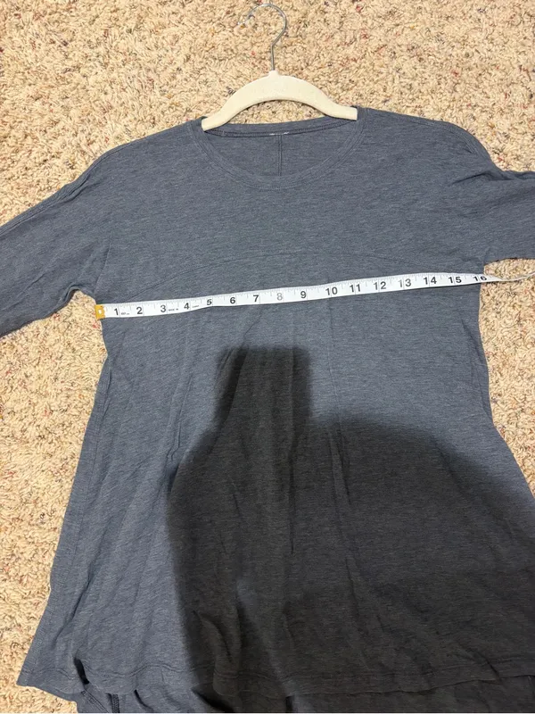 Lululemon Acadia Long Sleeve Heathered Pitch Grey Athletic Active Top Shirt - Image 10