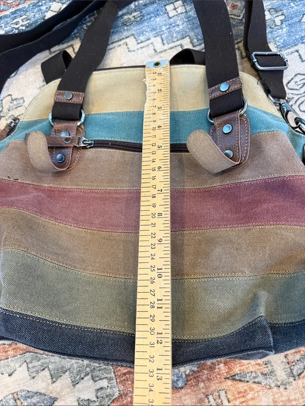 Hot canvas bag shoulder tote purse crossbody messenger satchel woman handbag - Image 6
