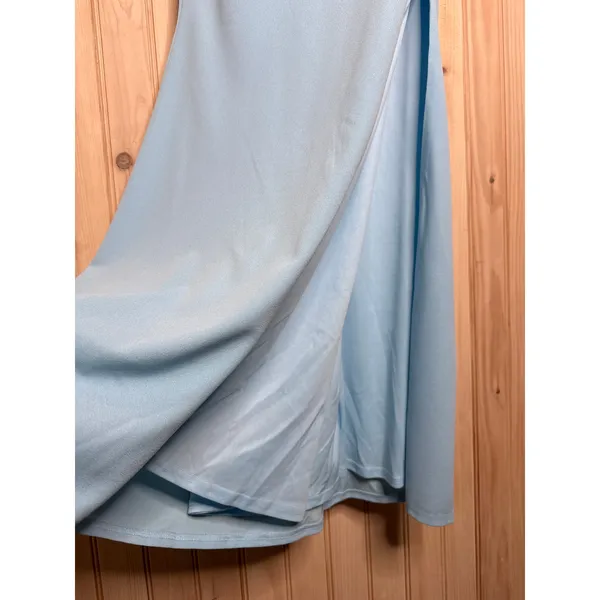 NWT Lulus Elegant Finesse Light Blue Pleated Cutout Maxi Dress Bridesmaid Size S - Image 5
