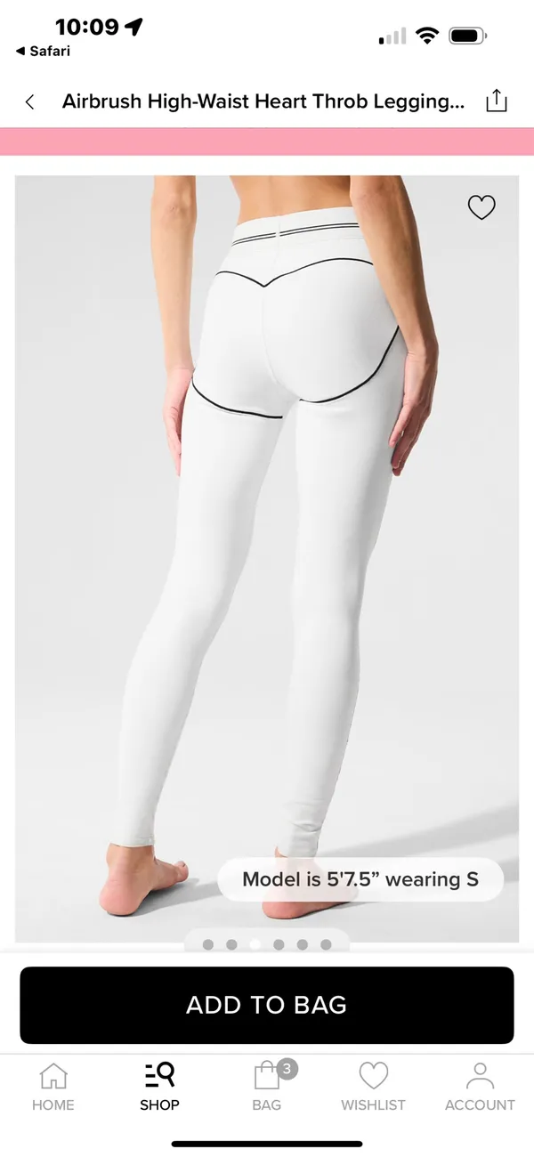 Alo Set Yoga Airbrush Heart Throb leggings and bra - Image 5