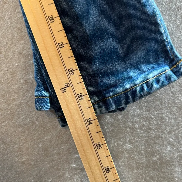 879 | Michael Kors Front Seam Split Hem Cropped Flare Jeans‎ Blue 4 - Image 4