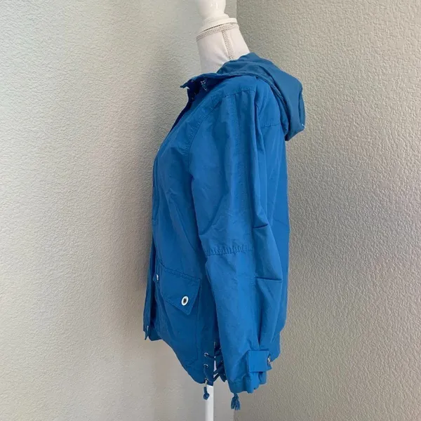 Lauren Woman’s Blue Pocket Rain Jacket Sz P/S - Image 3