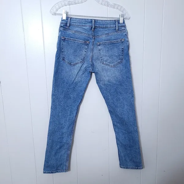 Warp + Weft Distressed Button Fly Cigarette Jeans |CDG Paris Size 25x26 - Image 7