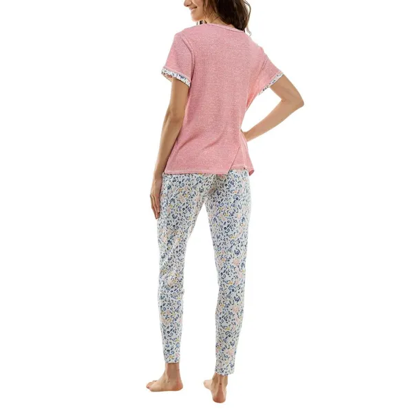 Roudelain Womens Double Sleeve Pajama Shirt Top EJJE340M Bridal Rose Pink M - Image 9