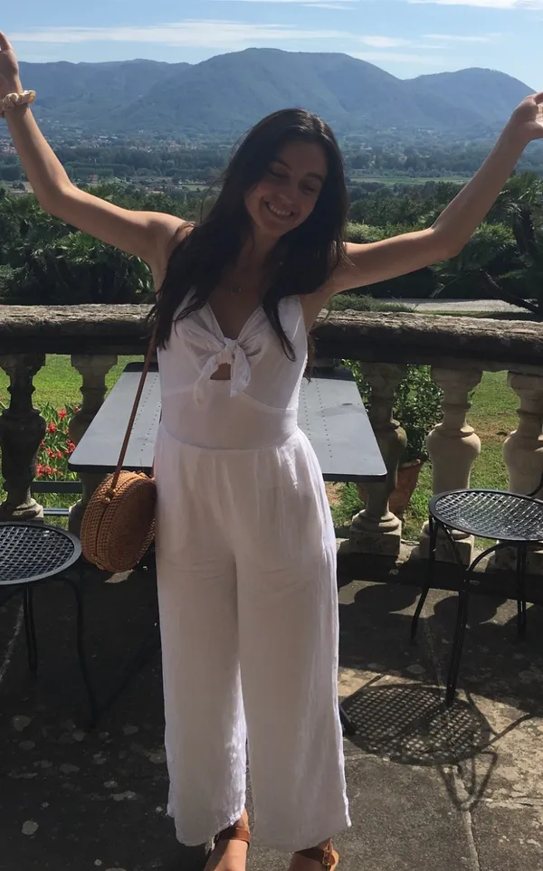 White Cotton Jumpsuit Size XS - Image 3