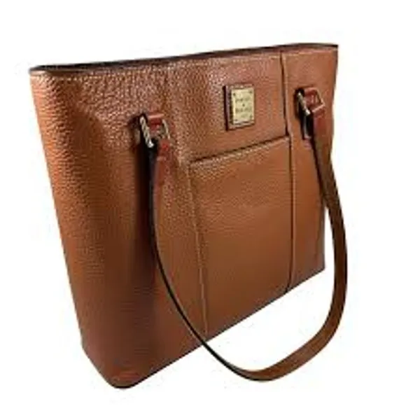 DOONEY & BOURKE Small Pebble Lexington Shopper Tote Purse Bag Caramel Leather - Image 3