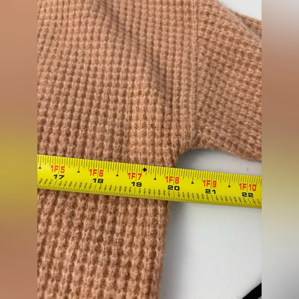 Banana Republic Tan Aire Wool Blend Cardigan Small Waffle Knit‎ GUC - Image 8