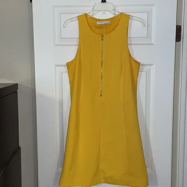 Trina Turk Bright Yellow Reef A-line Dress - Image 3
