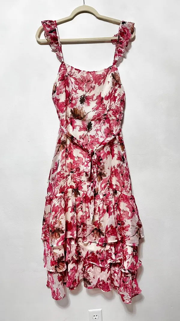 Sugar Lips floral sleeveless tiered spring dress - Image 2