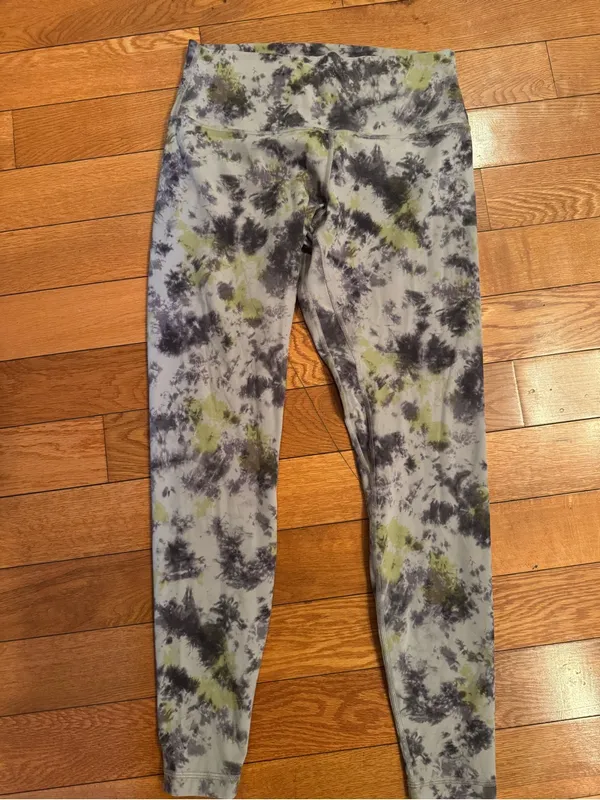 Lululemon Align High‑Rise Leggings – Radial Tie Dye Mauve Grey Multi, Size 10 - Image 3