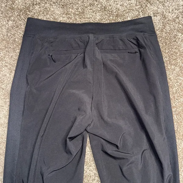Athleta Chelsea Tapered Pants Womens 2 Black Excellent‎ Ribbed Stretch Active - Image 5