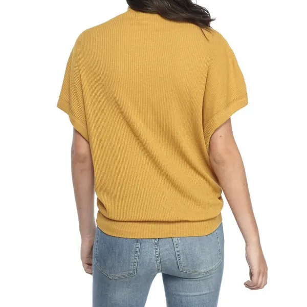 We The Free People Size S Top Madeline Anthro Relaxed Golden Haze Yellow Women's - Image 3