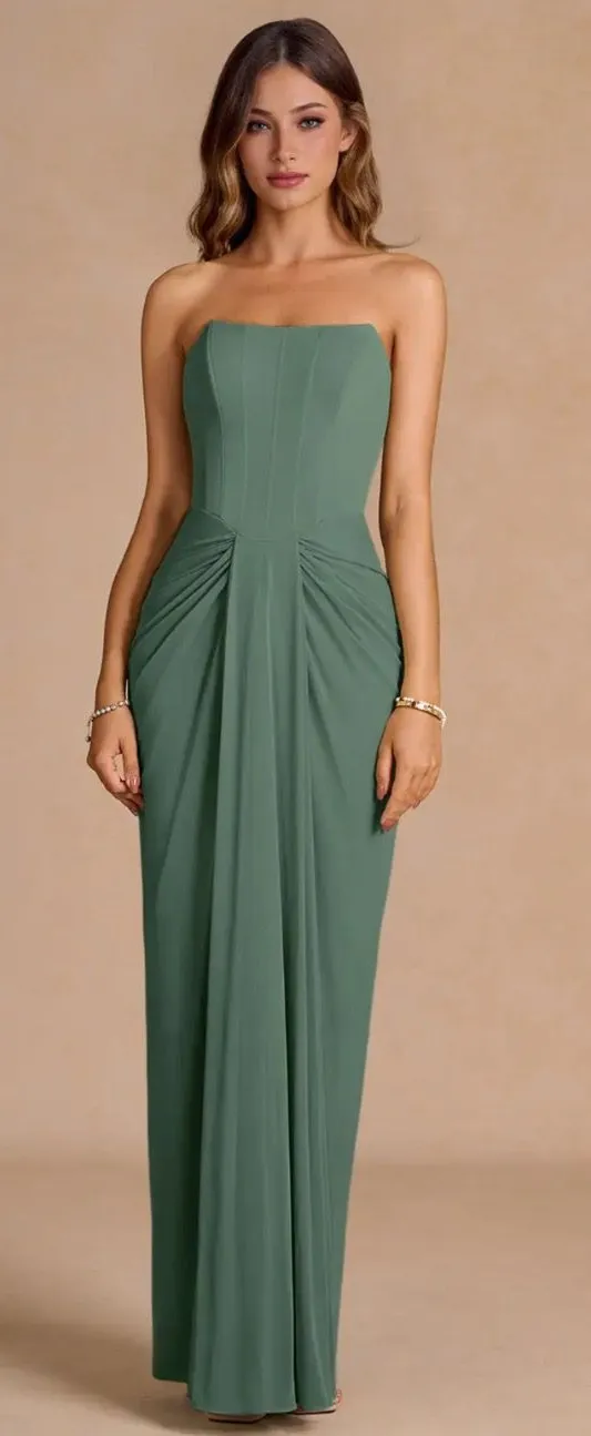 Azazie Anais Eucalyptus Maxi Dress - Image 7