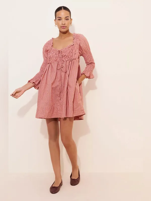 Free People Star Dip Mini Dress - Glass Roses Combo - Image 4
