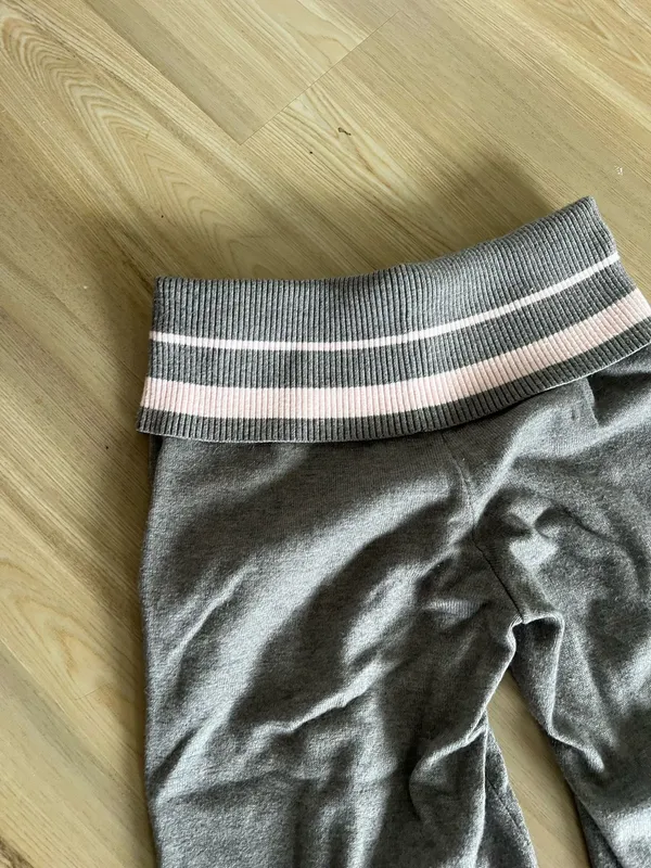 Edikted Kaliya Stripey Fold Over Knit Pants - Image 10
