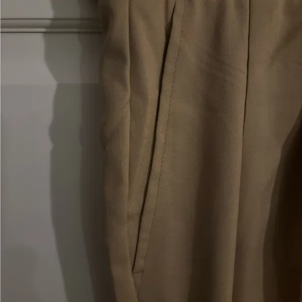 Timeless form tan‎ pants. Buckles on waist. - Image 4