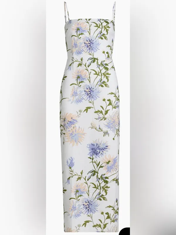 New Reformation Reformation Frankie Linen Maxi Dress sz 4 - Image 3