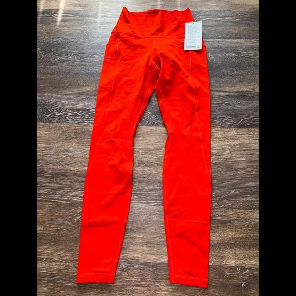 Lululemon Align With Pockets High Rise 28” Solar Orange Size 6 NWT - Image 5