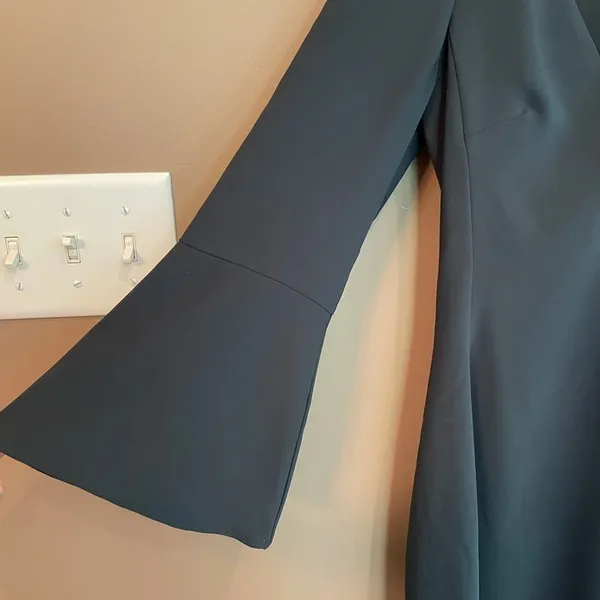 Amanda Uprichard‎ Bell Sleeve V Neck Dress Green XS - Image 6