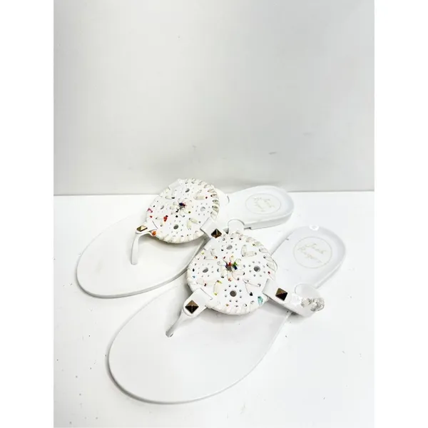 Jack Rogers Sandals Womens Size 5‎ White Georgica Jelly Slip On Flats - Image 2