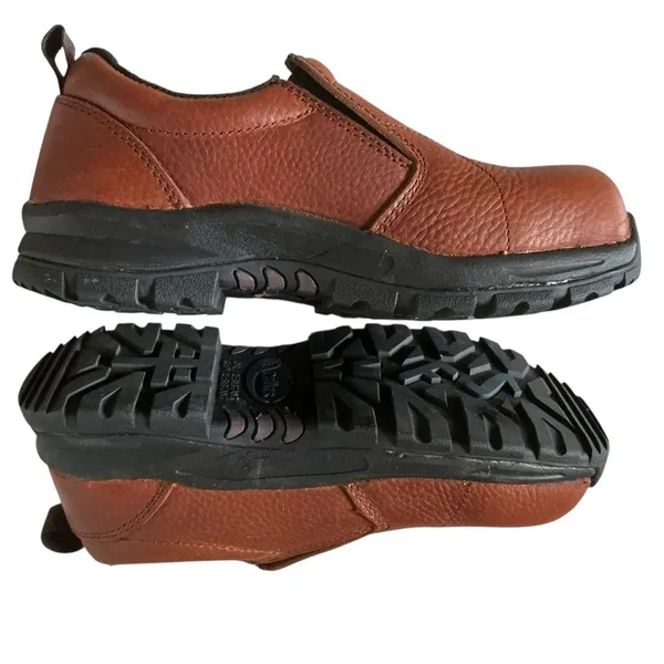 Women’s Bearcat brown comp toe slip on shoes Sz 6 S Fellas oil /slip resistant - Image 7