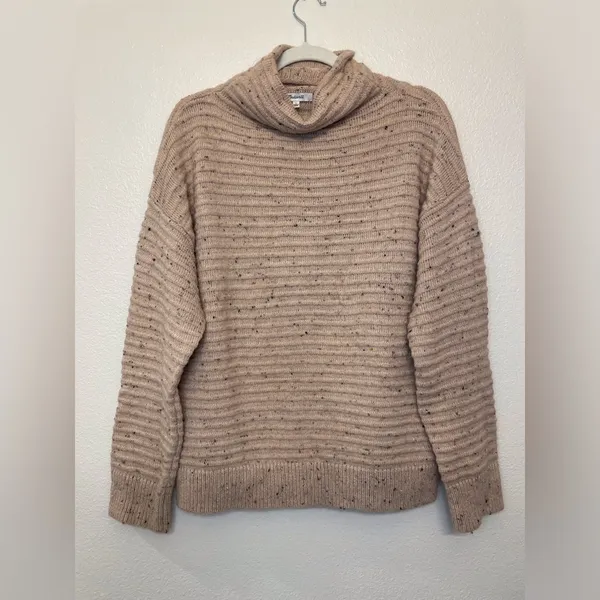 Madewell Women’s Belmont Mock Neck In Donegal Blush Sweater Size L‎ - Image 2