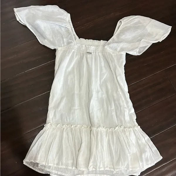 Billabong Ivory Ruffle Coastal Cowgirl Mini Dress Small - Image 6