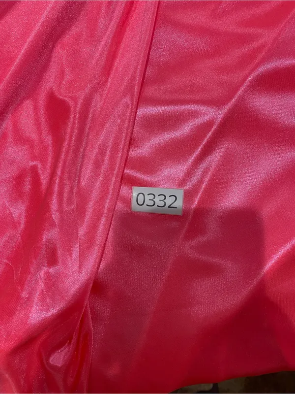 CINDERELLA DIVINE Satin V-Neck Spaghetti Strap Maxi Dress in Hot Pink - Image 7