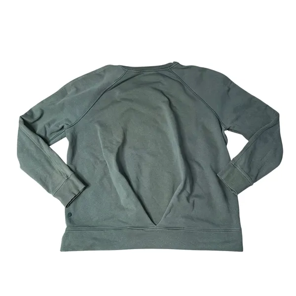 Lululemon Just Pleat It Crewneck Women Size 10‎ Green Good Raglan Sweatshirt - Image 8