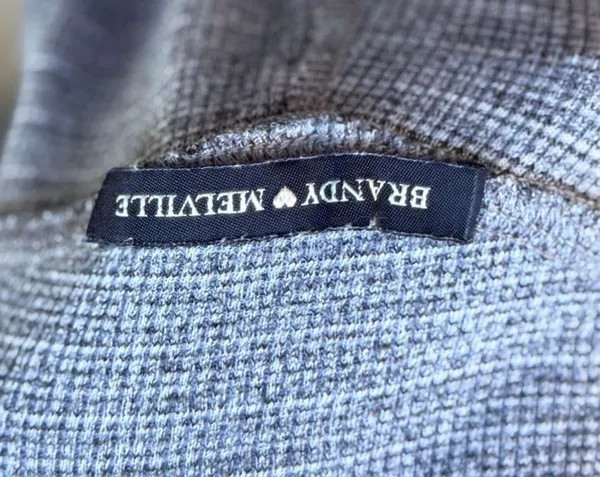 Brandy Melville Blue Grey Waffle Knit Thermal Leggings - Image 3