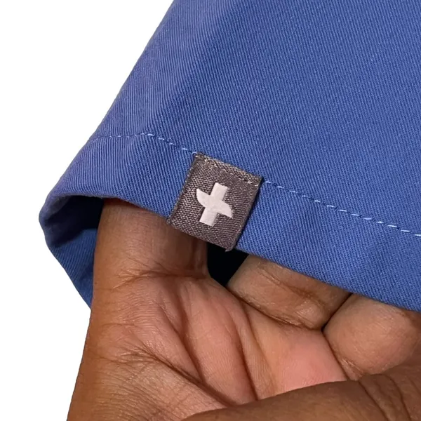 Figs Women's Light Blue V-Neck Scrub Top - Image 6